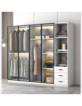 Solid Wood Small Closet Modern Minimalist