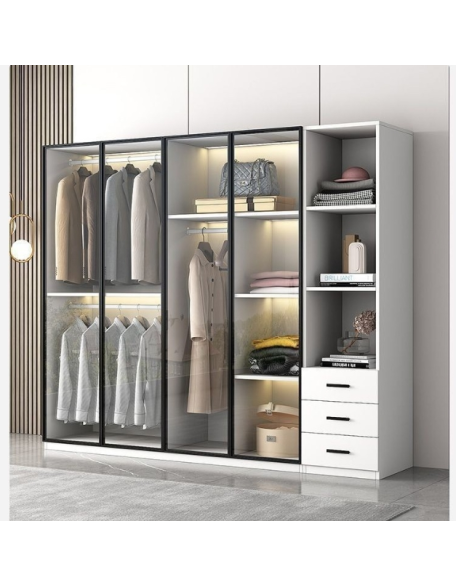 Solid Wood Small Closet Modern Minimalist